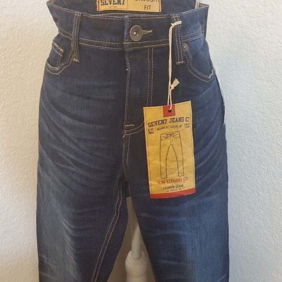 Seven7 | Jeans | Seven7 Slim Straight Fit Dark Blue Wash Mens 3x30 ...